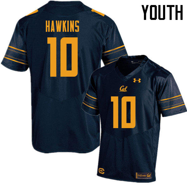 Youth #10 Jeremiah Hawkins Cal Bears UA College Football Jerseys Sale-Navy - Click Image to Close